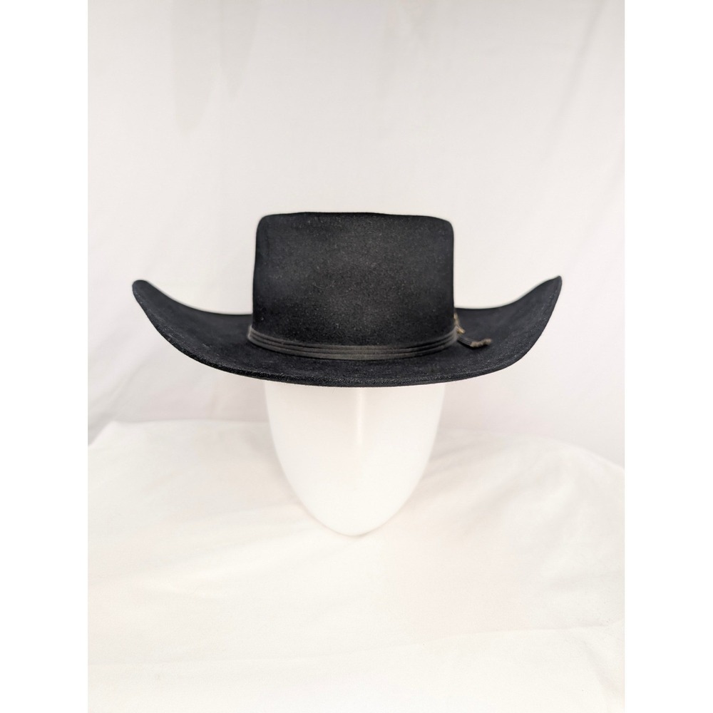 Vintage Beaver‎ Hats Cowboy Hat Mens Black Ten X Quality Coney Fur Oasis
